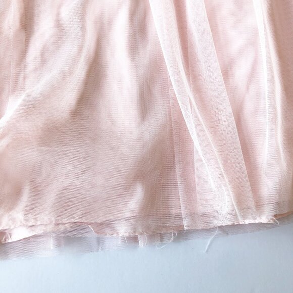 DAVID'S BRIDAL Sleeveless Embroidered Net Bridesmaid Dress Petal Pink Size 16 - Picture 13 of 16